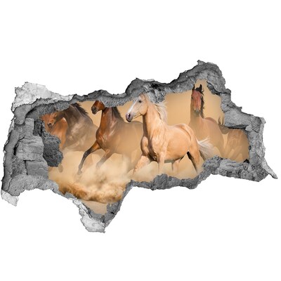 Zelfklevende 3D wandsticker illusie Lavendelveld achter de muur