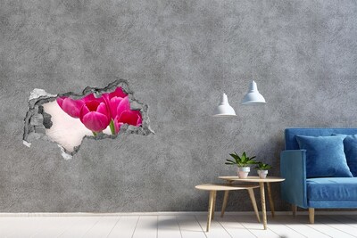 Zelfklevende 3D wandsticker illusie Berglandschap met een pad