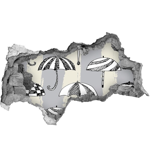 Fotoobraz dziura na ścianę naklejka Urokliwe parasole na plaży