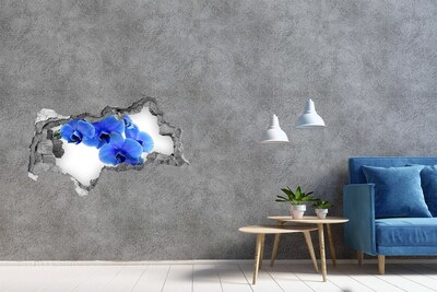 3D sticker gat in stenen muur Kosmische explosie