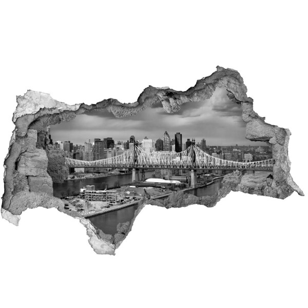 3D sticker gat in stenen muur De oude binnenstad van Krakau