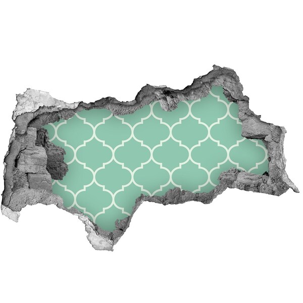 3D sticker gat in stenen muur Watervallen in het paradijs