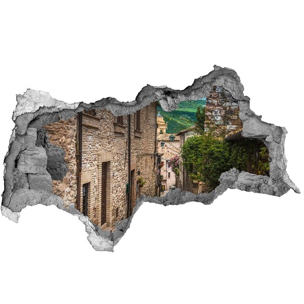 3D muursticker gescheurde muur Geometrie in beton