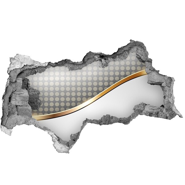 Naklejka 3D dziura na ścianę Złamana ściana z lustrem