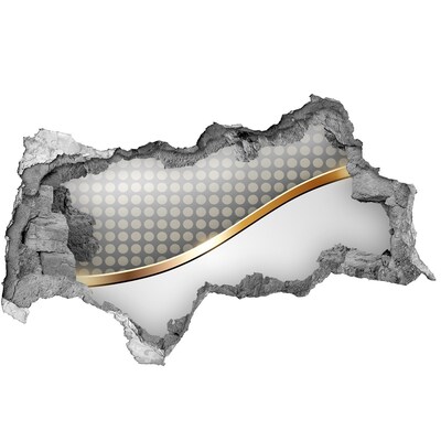 Naklejka 3D dziura na ścianę Złamana ściana z lustrem