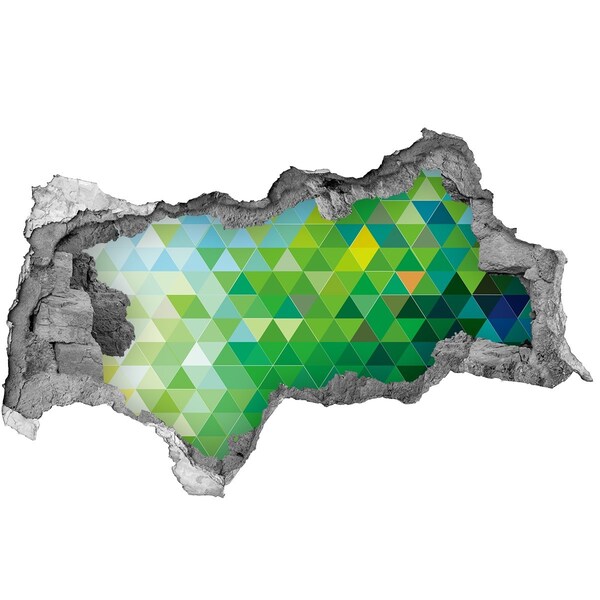 Samoprzylepna dziura na ścianę Zielony krajobraz w dziurze w ścianie