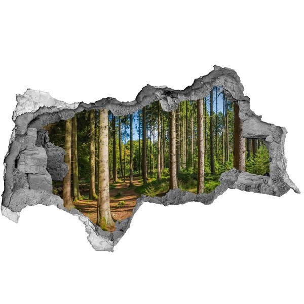 3D sticker gat in stenen muur Arctische wolven in hun natuurlijke habitat