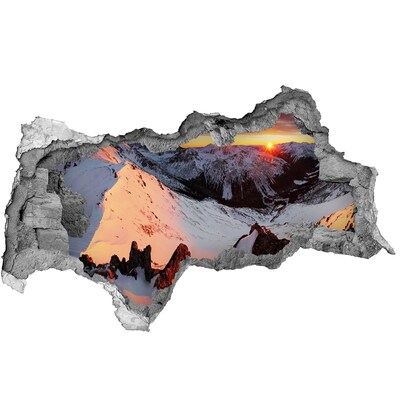 Samoprzylepna dziura naklejka Górski zachód słońca