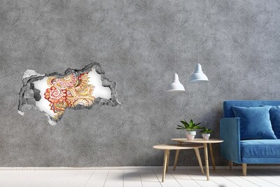 3D sticker gat in stenen muur Vrienden uit de achtertuin
