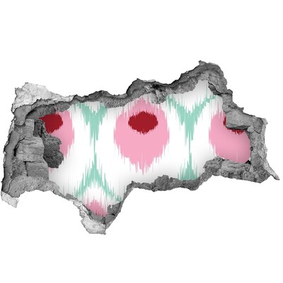3D muursticker gescheurde muur De kleurrijke wereld van de natuur