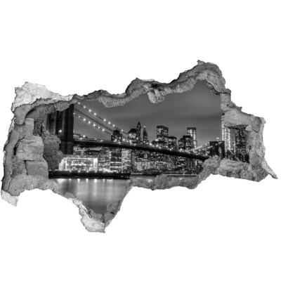 Zelfklevende 3D wandsticker illusie Zonsondergang boven de zee