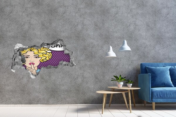 Zelfklevende 3D wandsticker illusie Een gezellig hoekje met een lantaarn.
