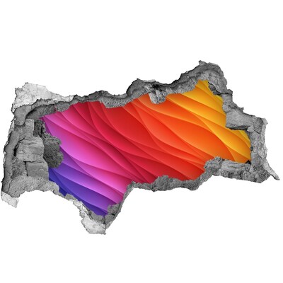 3D sticker gat in stenen muur Een kosmisch perspectief op de aarde en de zon.