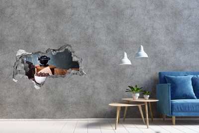 Fototapeta dziura na ścianę Kawa w domowej kawiarni