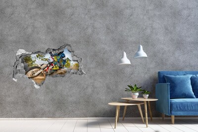 Samoprzylepna naklejka beton Motocross w akcji