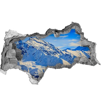 Zelfklevende 3D wandsticker illusie Herten in een berglandschap