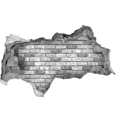 naklejka fototapeta 3D na ścianę Zniszczona ściana z cegłami