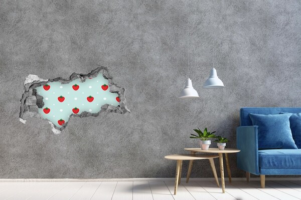 3D muursticker gescheurde muur Ontsnapping uit het bamboebos