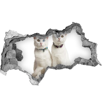 3D muursticker gescheurde muur Mand met brood