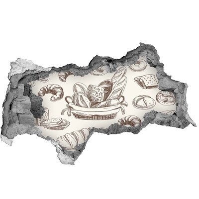 Samoprzylepna dziura na ścianę Koszyk z pieczywem