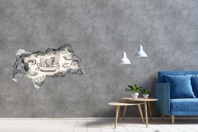 Wandsticker 3D doorkijk Baai der Werelden