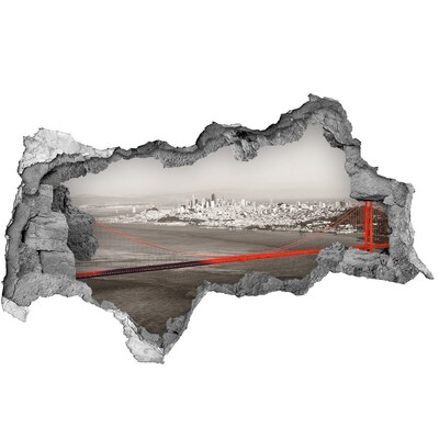 Samoprzylepna naklejka Widok na San Francisco z mostem Golden Gate