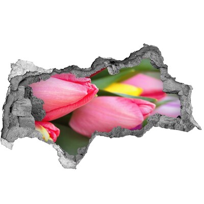 Wandsticker 3D doorkijk Regendruppels achter de muur