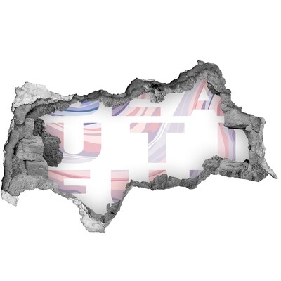 3D sticker gat in stenen muur Magisch bos in het maanlicht