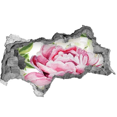 Zelfklevende 3D wandsticker illusie Een bloemenparadijs achter de muren.