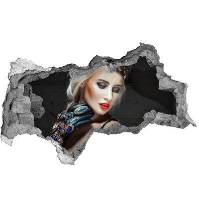 Wandsticker 3D doorkijk Astronaut op de maan