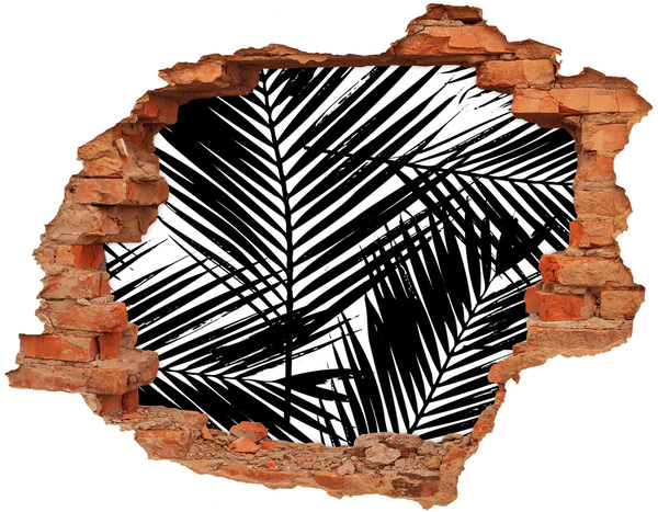 stickers trofast ikea Tropische bladeren in een gat in de muur