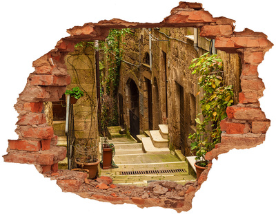 plakfolie trap Een charmante straat in de stad