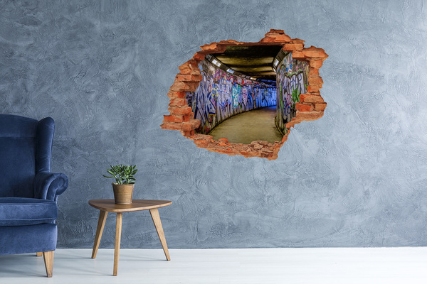 Fototapeta dziura na ścianę Graffiti w miejskim tunelu