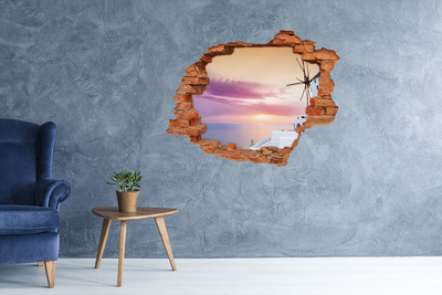 plakfolie trap Uitzicht op het Griekse eiland