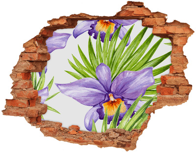 trapstickers Bloemengat in de muur
