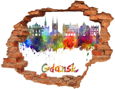 trapstickers Gdańsk in regenboogkleuren
