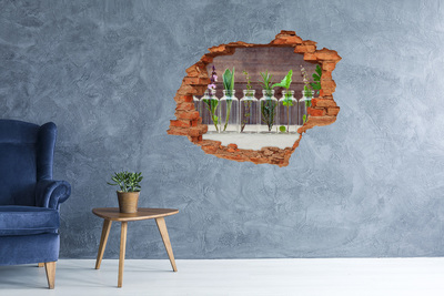 plakfolie trap Een groene oase in glazen potten.