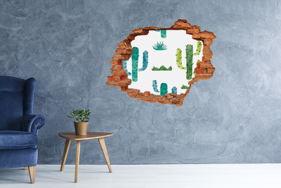 trap stickers Groen landschap met cactussen