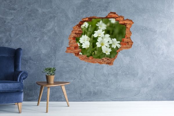 stickers voor ikea meubels Bloemen in een gat in de muur