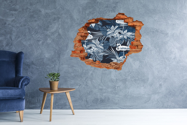 plakfolie trap Tropisch paradijs met flamingo's