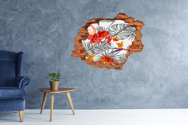 plakfolie trap Tropisch paradijs achter de muur