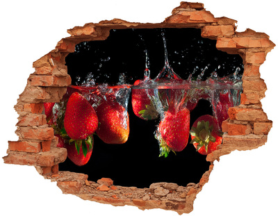 trap stickers Fruitige spetter met aardbeien