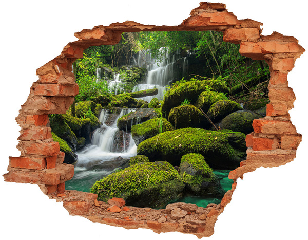 trapstickers Groene oase met waterval