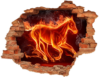 stickers trofast ikea Burning Horse in a Hole in the Wall