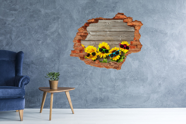 ikea malm stickers Zonnebloemen met zonnebrillen