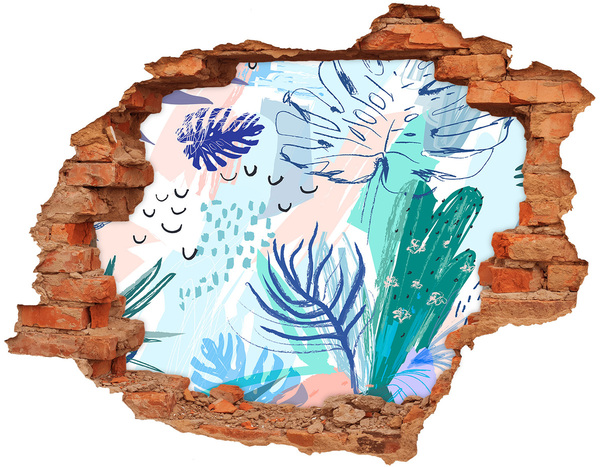 trapstickers Tropisch paradijs achter de muur