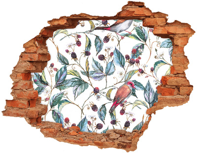 trap stickers Een vogel tussen de bramen