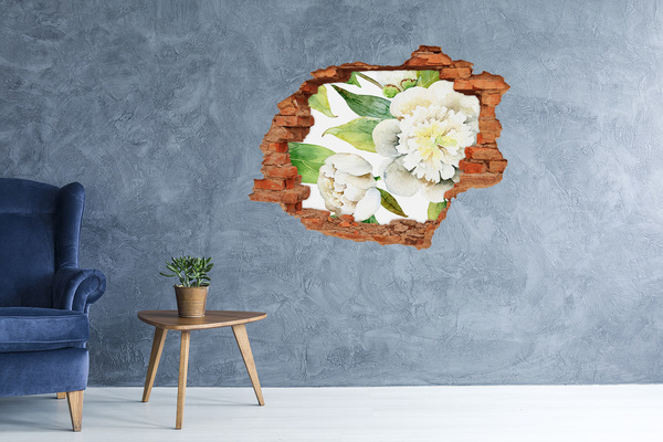 trap stickers Bloemen in een verwoeste muur