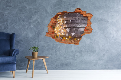 trapstickers Winterlandschap met kerstversieringen