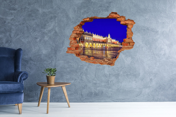 ikea malm stickers Het Grote Marktplein van Krakau 's nachts